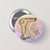 ビューティシャンのピンボタン 缶バッジ (正面&裏面)