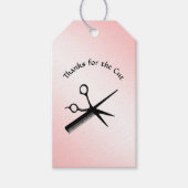 ビューティシャンデザインピンクサンキュー ギフトタグ (正面)