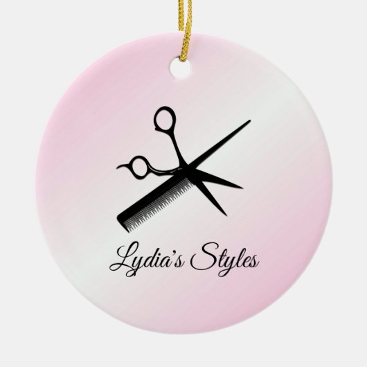 ビューティシャンデザインピンクパーソナル セラミックオーナメント (正面)