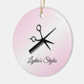 ビューティシャンデザインピンクパーソナル セラミックオーナメント (左)