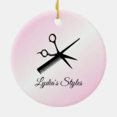 ビューティシャンデザインピンクパーソナル セラミックオーナメント (裏面)