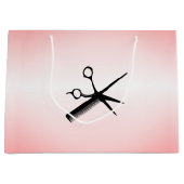 ビューティシャンデザインピンク ラージペーパーバッグ (正面)