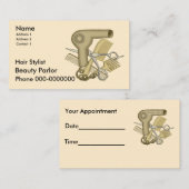 ビューティシャン名前をカスタムする名刺 予約カード (正面/裏面)