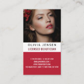 ビューティスタイリッシュシャン写真 名刺 (正面)