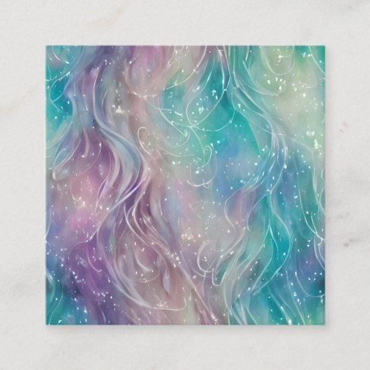 ビューティッ威厳のあるパステルリオン自然マネプランナー スクエア名刺 (正面)