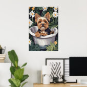 ビューティドッグ バスタブ ポスター ふざけた犬 (ホームオフィス)