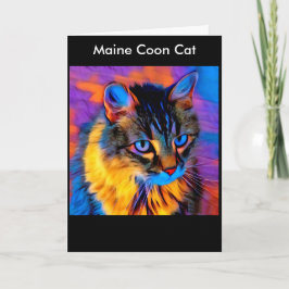 ビューティフお洒落ル芸術的虎猫メインクーンキャット カード