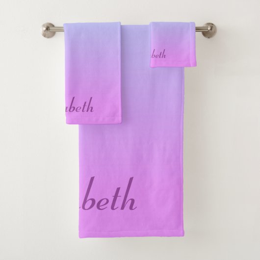 ビューティフグラデーションル・ラベンダー・アンド・ブルー バスタオルセット (インサイチュ)