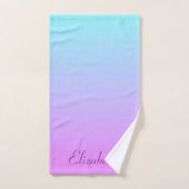 ビューティフグラデーションル・ラベンダー・アンド・ブルー バスタオルセット (ハンドタオル)