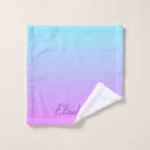 ビューティフグラデーションル・ラベンダー・アンド・ブルー バスタオルセット (ウォッシュタオル)