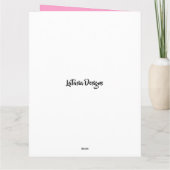 ビューティフルきらめくピンクローズファーストレディ誕生日 カード (裏面)