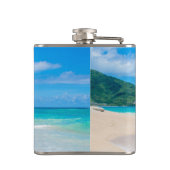 ビューティフルアイランドライフトロピカルビーチフォトフラスコ フラスク (裏面)