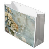 ビューティフルアジサイ抱き枕カスタム芸術的 ラージペーパーバッグ (正面アングル)