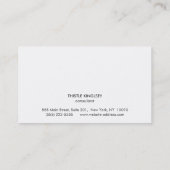 ビューティフルアップスフェイクレースステインストライプアイボリー 名刺 (裏面)