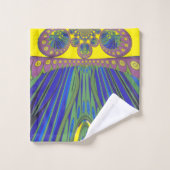 ビューティフルアフリカプリントアートデザイン バスタオルセット (ウォッシュタオル)