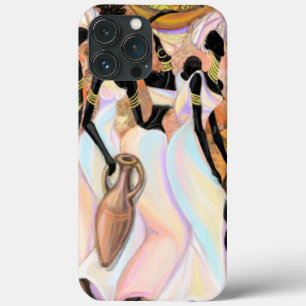ビューティフルアフリカレディモダンースアートスタイル絵画ズ iPhone 13 PRO MAXケース