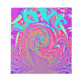 ビューティフルアブールラブワル文字アートプリントデザイン ノートパッド (正面)