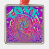 ビューティフルアブールラブワル文字アートプリントデザイン メタルオーナメント (正面)