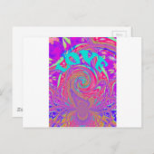 ビューティフルアブールラブワル文字アートプリントデザイン 案内ポストカード (正面/裏面)