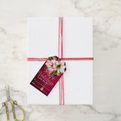 ビューティフルアマリリスハッピーホリデーズハッピーニューイヤー ギフトタグ (より糸付き)