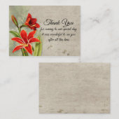 ビューティフルアマリリスフラワーサンキューカード ノートカード (正面/裏面)