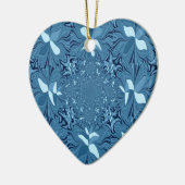 ビューティフルアメージングイリジングブルー万華鏡のように千変万化するパターンアート セラミックオーナメント (左)