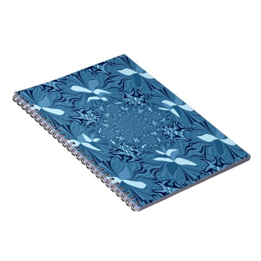 ビューティフルアメージングイリジングブルー万華鏡のように千変万化するパターンアート ノートブック (右側)