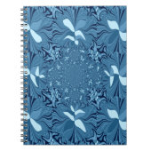 ビューティフルアメージングイリジングブルー万華鏡のように千変万化するパターンアート ノートブック (正面)