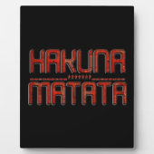 ビューティフルアメージングエンボスレッドハクナマタタ文字 フォトプラーク (正面)