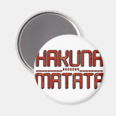 ビューティフルアメージングエンボスレッドハクナマタタ文字 マグネット (正面/裏面)