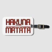 ビューティフルアメージングエンボスレッドハクナマタタ文字 ラゲッジタグ (正面横)