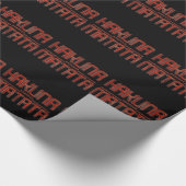 ビューティフルアメージングエンボスレッドハクナマタタ文字 ラッピングペーパー (角)