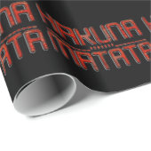 ビューティフルアメージングエンボスレッドハクナマタタ文字 ラッピングペーパー (ロールコーナー)