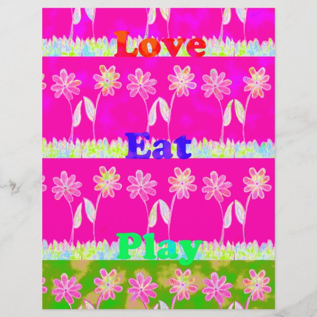 ビューティフルアメージングカラフルフローラ文字引用文デザイン (正面)