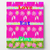 ビューティフルアメージングカラフルフローラ文字引用文デザイン フォトプラーク (正面)