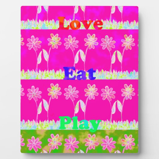 ビューティフルアメージングカラフルフローラ文字引用文デザイン フォトプラーク (正面)