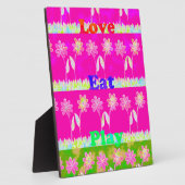 ビューティフルアメージングカラフルフローラ文字引用文デザイン フォトプラーク (側面)