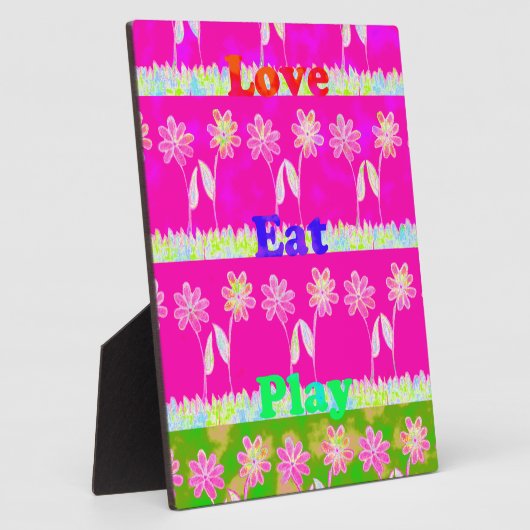 ビューティフルアメージングカラフルフローラ文字引用文デザイン フォトプラーク (側面)