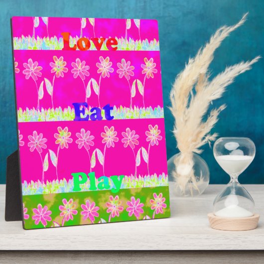 ビューティフルアメージングカラフルフローラ文字引用文デザイン フォトプラーク (側面)