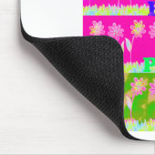 ビューティフルアメージングカラフルフローラ文字引用文デザイン マウスパッド (コーナー)