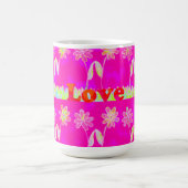 ビューティフルアメージングカラフルフローラ文字引用文デザイン モーフィングマグカップ (中央)