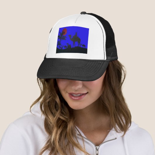 ビューティフルアメージングサンセットキャメルサファリアートプリント キャップ (インサイチュ)