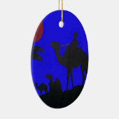 ビューティフルアメージングサンセットキャメルサファリアートプリント セラミックオーナメント (右)