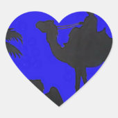 ビューティフルアメージングサンセットキャメルサファリアートプリント ハートシール (正面)