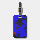 ビューティフルアメージングサンセットキャメルサファリアートプリント ラゲッジタグ (正面縦)