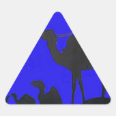 ビューティフルアメージングサンセットキャメルサファリアートプリント 三角形シール (正面)