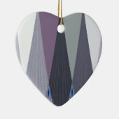 ビューティフルアメージングシェブロンデザインアートプリント セラミックオーナメント (右)