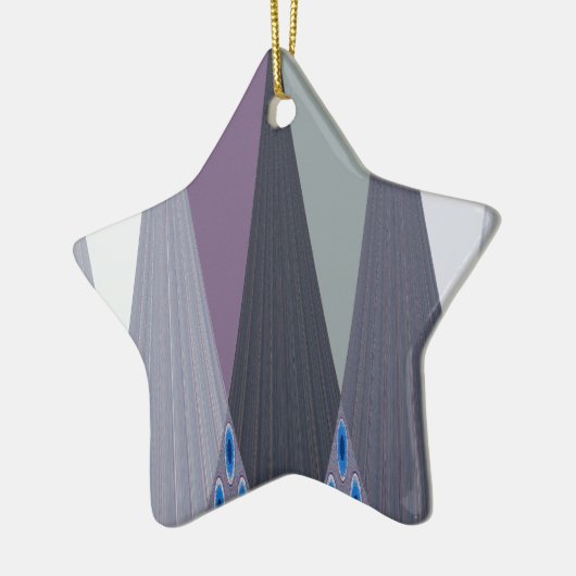 ビューティフルアメージングシェブロンデザインアートプリント セラミックオーナメント (左)