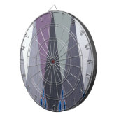 ビューティフルアメージングシェブロンデザインアートプリント ダーツボード (正面右)