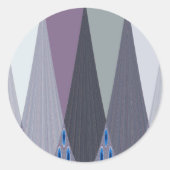 ビューティフルアメージングシェブロンデザインアートプリント ラウンドシール (正面)